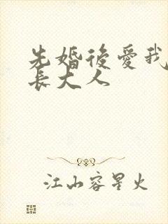 先婚后爱我的市长大人