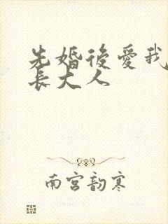 先婚后爱我的市长大人