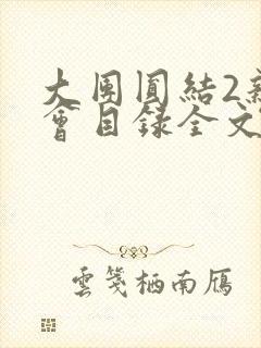 大团圆结2亲情会目录全文阅读视频