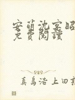 安萌沈宴昭小说免费阅读