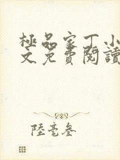 极品家丁小说全文免费阅读