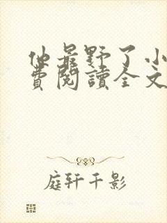 他最野了小说免费阅读全文