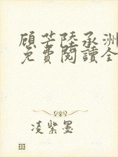 顾芒陆承洲小说免费阅读全文免费阅读下载