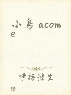 小鸟 acome