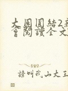 大团圆结2亲情会阅读全文