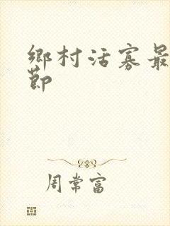 乡村活寡最新章节