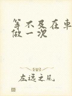 等不及在车里先做一次