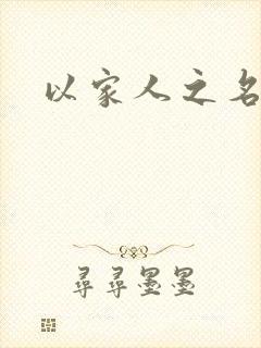 以家人之名小说