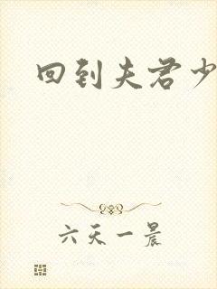 回到夫君少年时