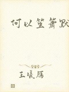 何以笙箫默小说