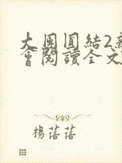 大团圆结2亲情会阅读全文