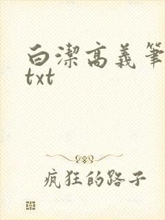 白洁高义笔趣阁txt