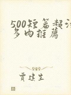 500短篇超污多肉推荐