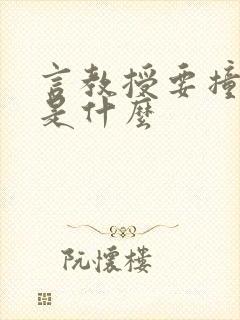 言教授要撞坏了是什么