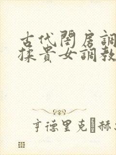 古代闺房调教h揉贵女调教记