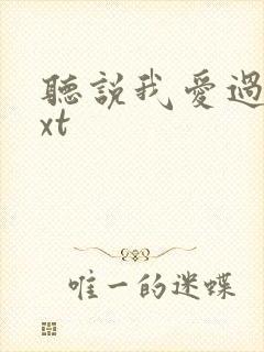 听说我爱过你txt