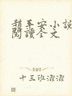 赵平安小说免费阅读全文