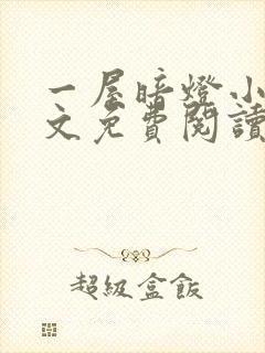 一屋暗灯小说全文免费阅读