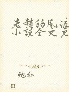 老赵的风流人生小说全文免费阅读