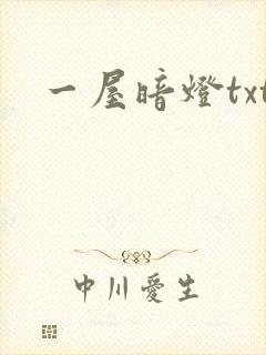 一屋暗灯txt