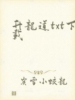 升龙道txt下载
