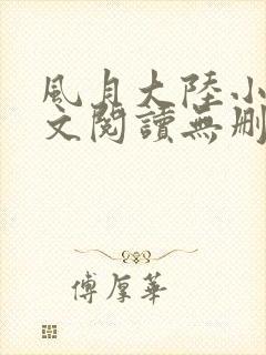 风月大陆小说全文阅读无删减