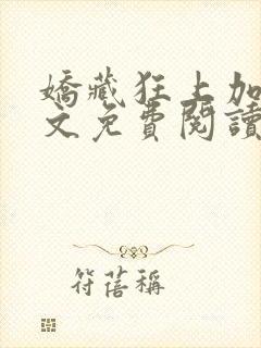 娇藏狂上加狂全文免费阅读笔趣阁