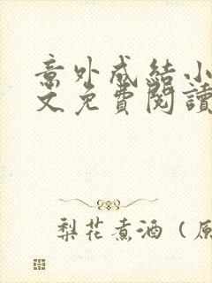 意外成结小说全文免费阅读笔趣阁下载无弹窗