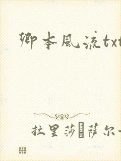 卿本风流txt