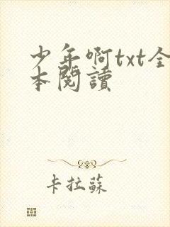 少年啊txt全本阅读