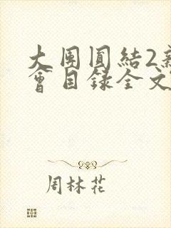 大团圆结2亲情会目录全文阅读视频