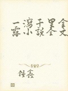 一泻千里金银花露小说全文免费阅读