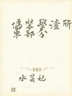 伪装学渣所有开车部分