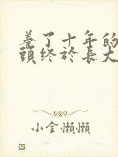 养了十年的小丫头终于长大了