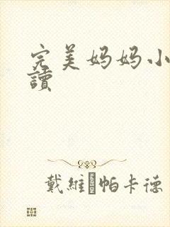 完美妈妈小说阅读