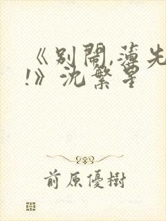 《别闹,薄先生!》沈繁星