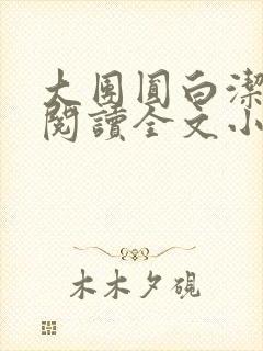 大团圆白洁免费阅读全文小说