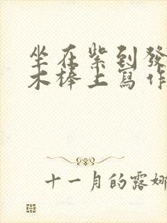 坐在紫到发黑的木棒上写作业阅读