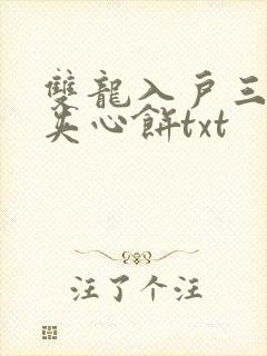 双龙入户三人行夹心饼txt