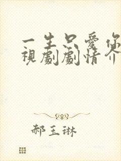 一生只爱你 电视剧剧情介绍