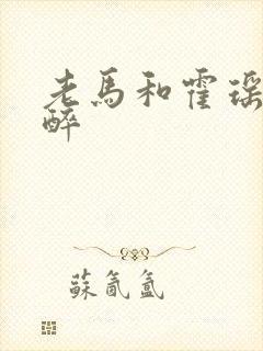 老马和霍瑶瑶喝醉