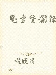 飞云惊澜录