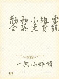 劝和小组电视剧全集免费观看