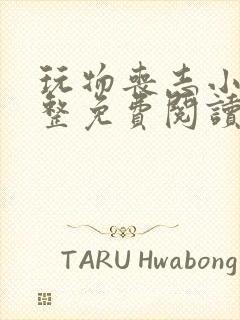 玩物丧志小说完整免费阅读笔趣阁无弹窗