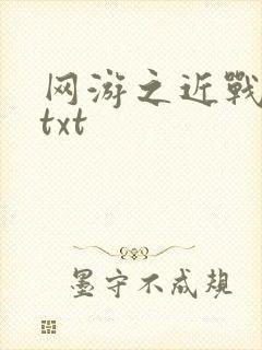 网游之近战法师txt