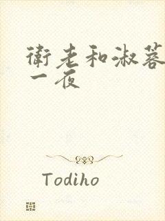 卫老和淑蓉销魂一夜