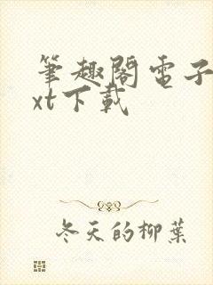 笔趣阁电子书txt下载