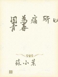 因为痛 所以叫青春