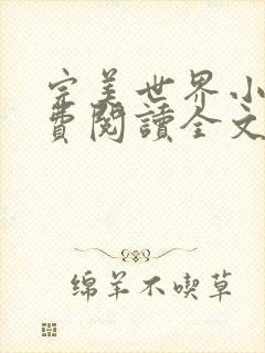 完美世界小说免费阅读全文