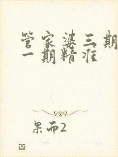 管家婆三期必开一期精准